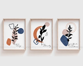 Rejoice Always Pray Continually Give Thanks in all Circumstances, Modern Scripture Decor, Minimalist Bible verse Print, Christian Home Decor