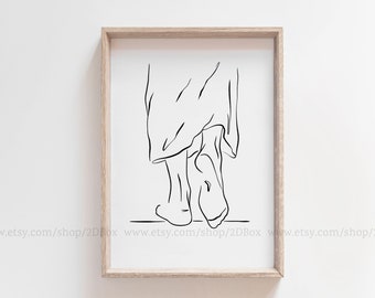 Follow Jesus | Jesus Christ Line Art | Christian Wall Art | Religious Modern Artwork | Minimalist | Abstract | Easter Prints | Easter Decor