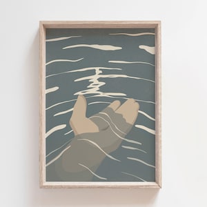 Isaiah 43:2 | When you pass through the waters, I will be with you | Bible Illustration | Religious Art | Christian Print