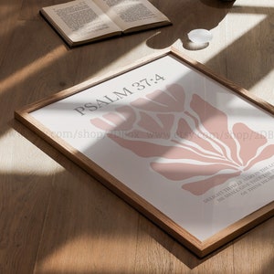 Set of 3 Pastel Pink Christian Prints Psalms Collection, Pink Christian ...