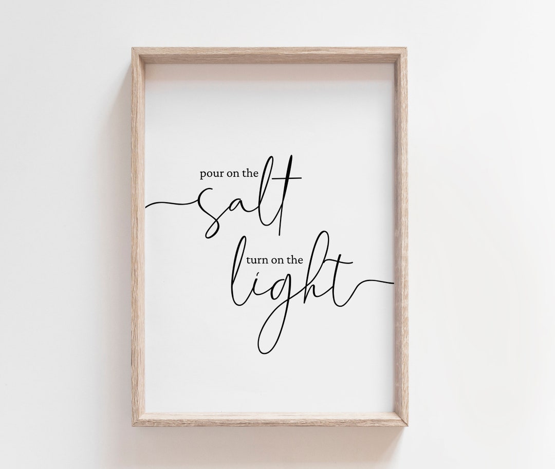 Salt and Light Print Bible Verse Printable Art Christian Artwork