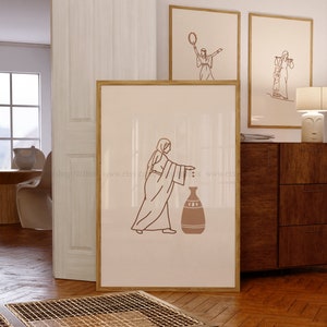 Image showcasing The Widow's Offering Line Art Christian Modern Art Minimalist Bible ...