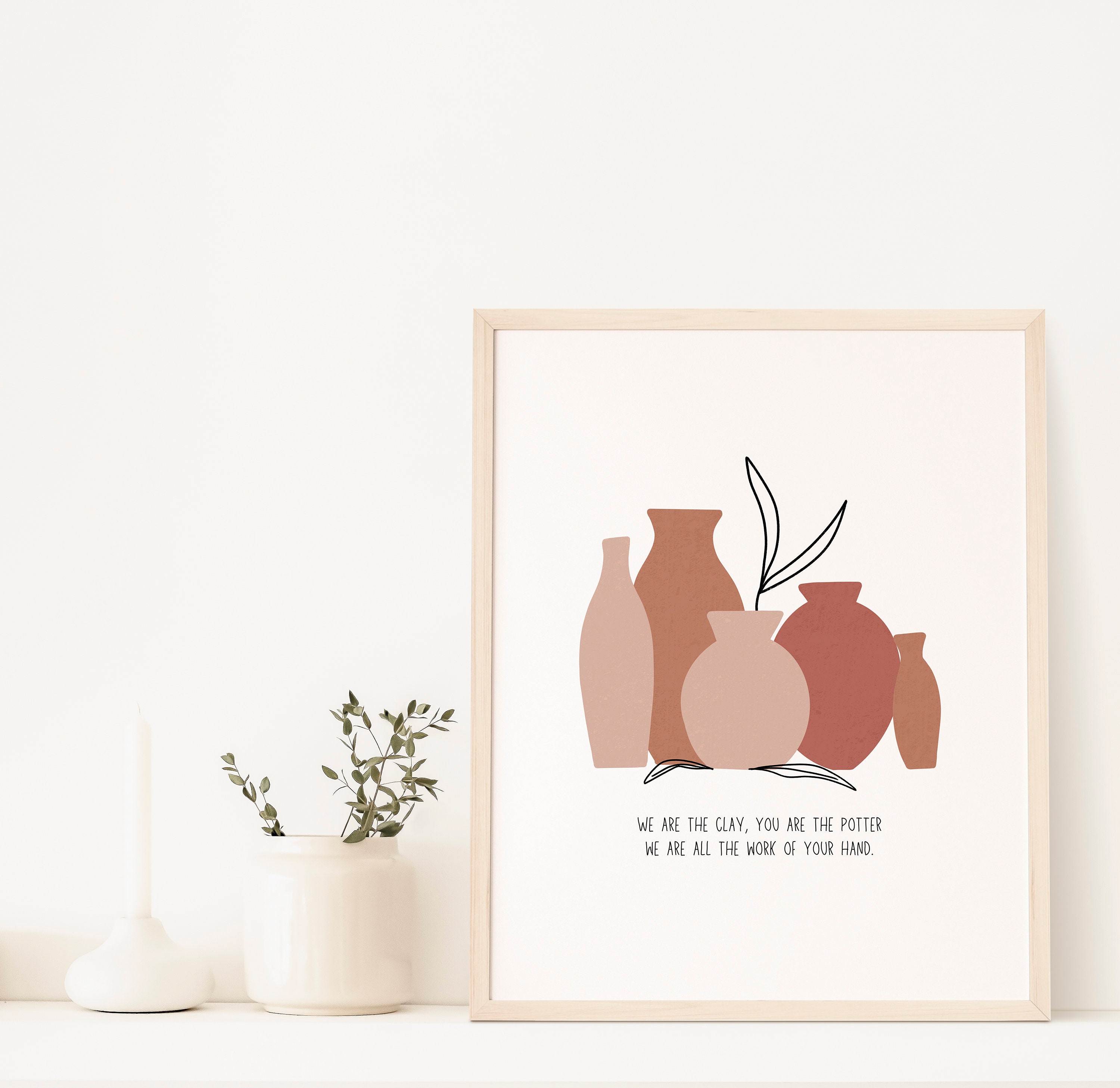 Modern Christian Decor Boho Scripture Wall Art We Are the Etsy