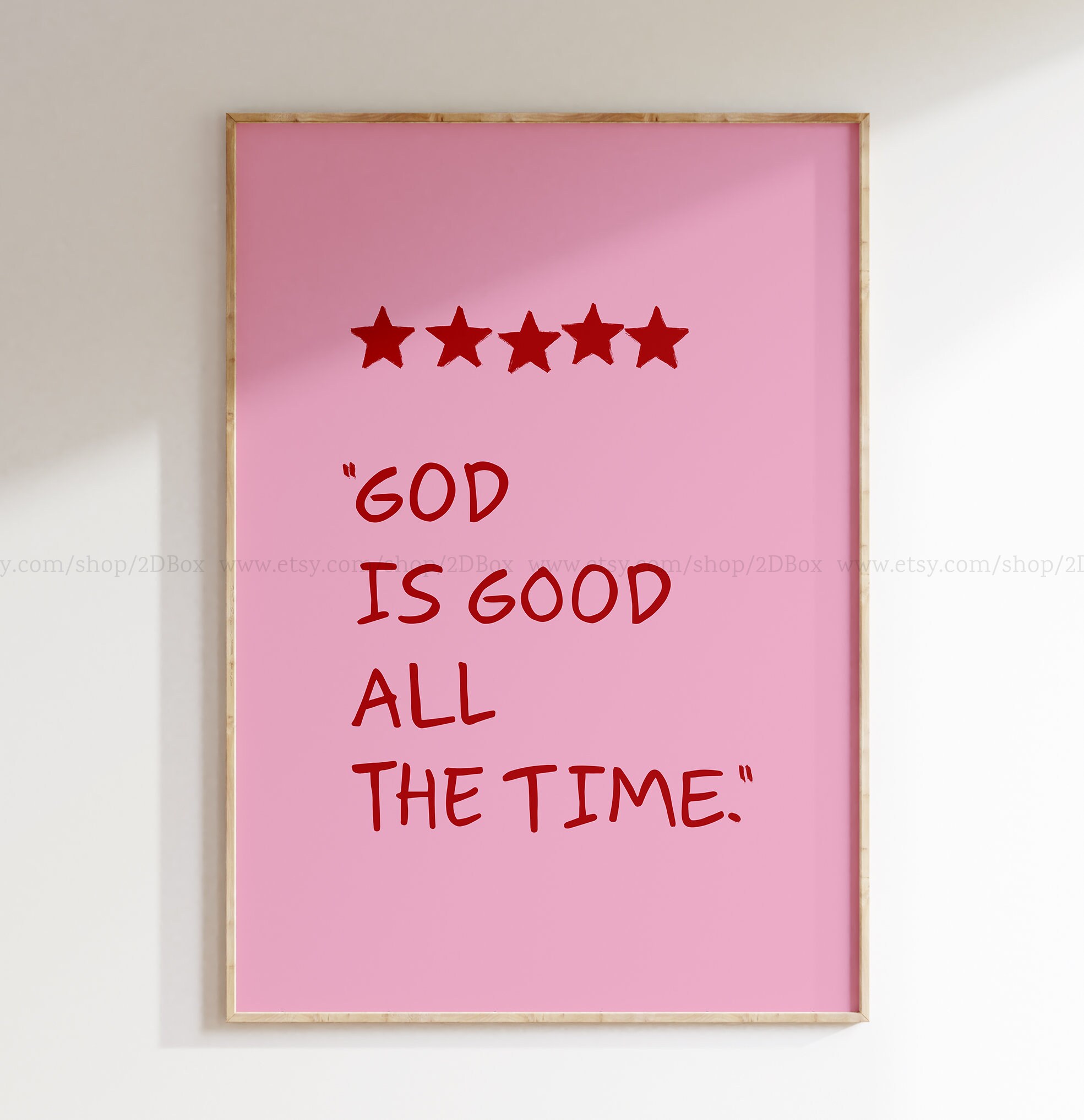 Christian Pink Art for Home Decor Minimalist Bible Verse Printable Wall ...