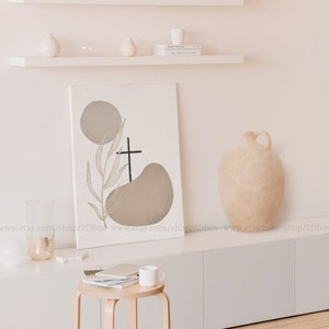 Neutral Christian Home Decor | Boho Christian Wall Art | Abstract ...