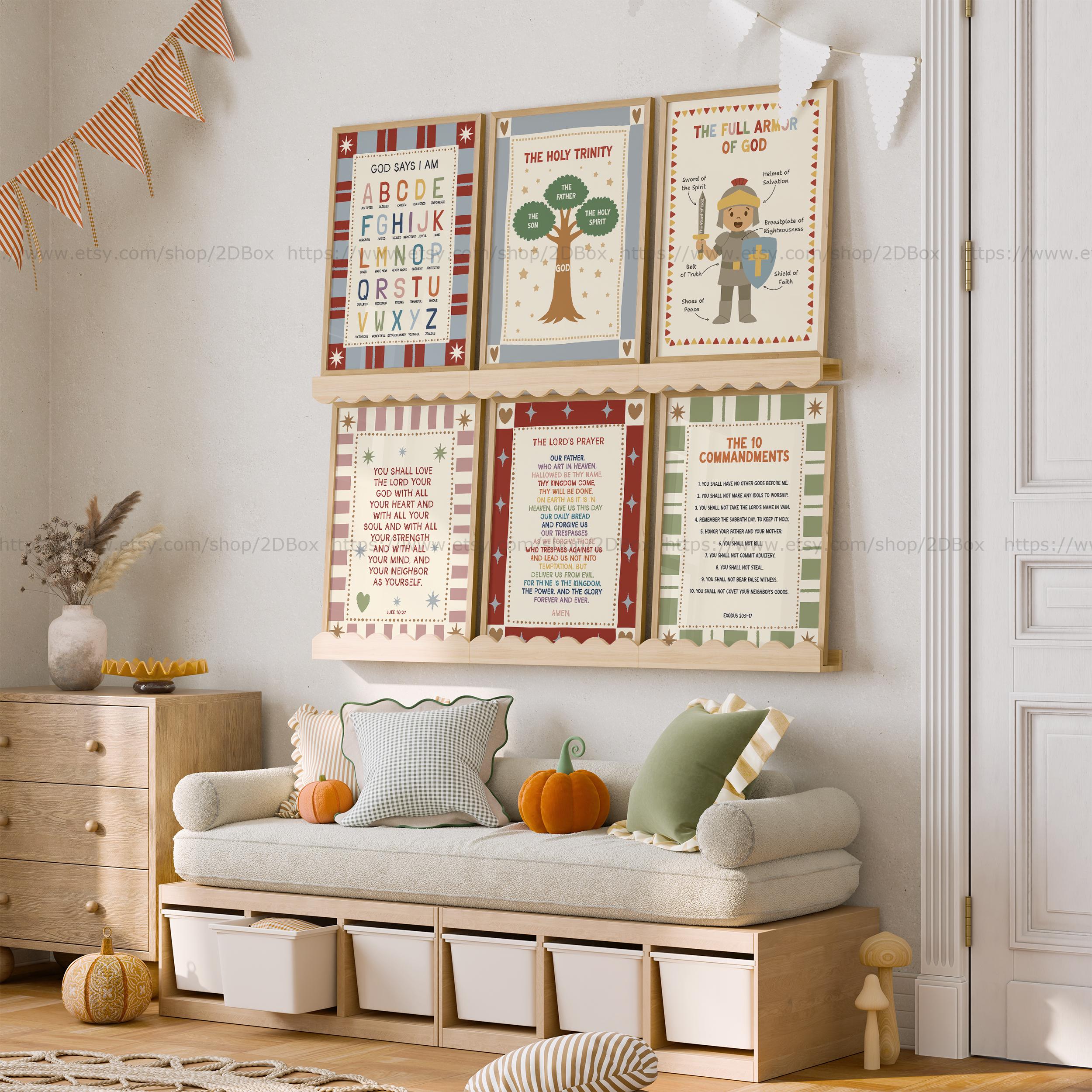 Christian Playroom Decor Set of 12 Church Nursery Decor Kids Ministry
