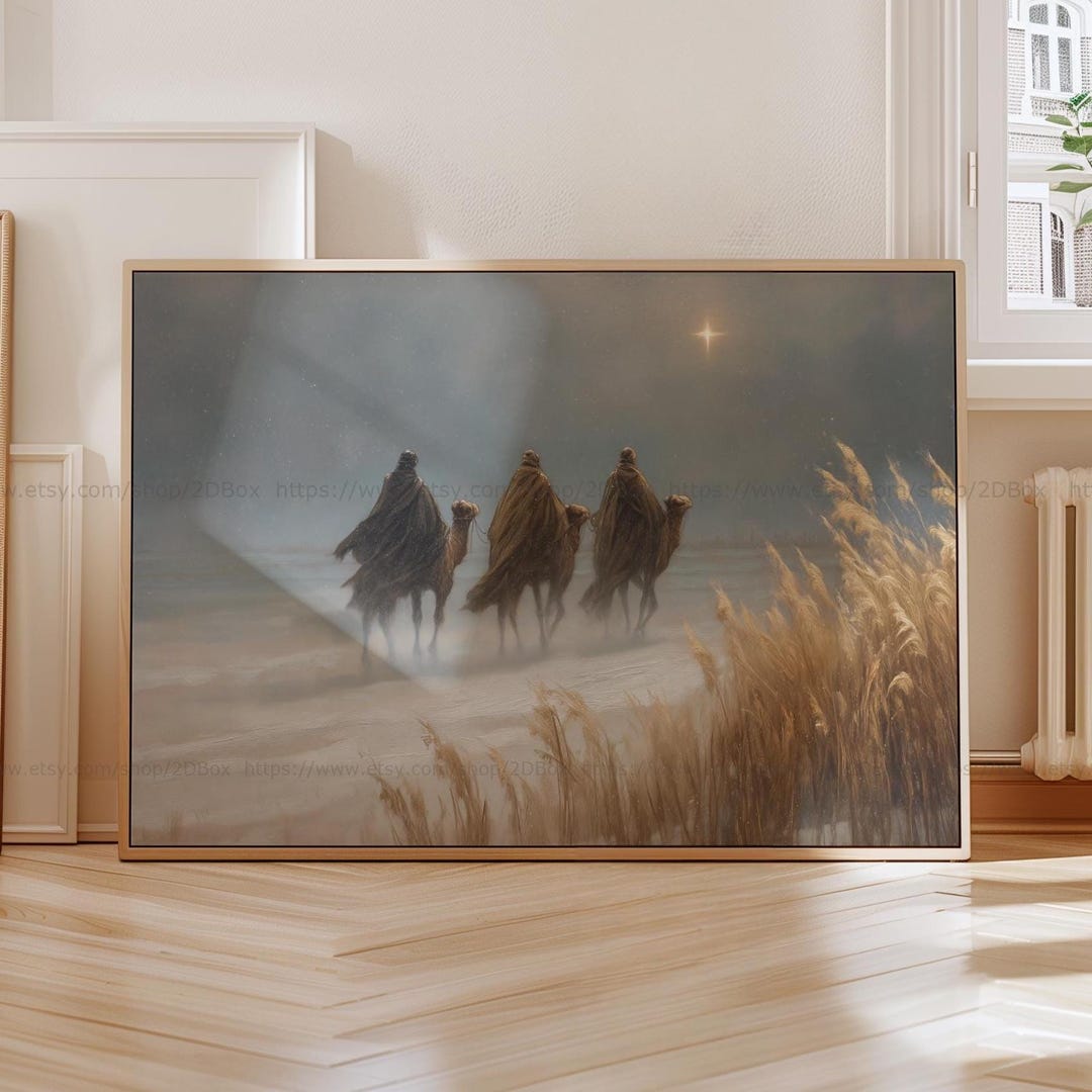 Three Wise Men Christmas Wall Art Biblical Nativity Print Religious ...