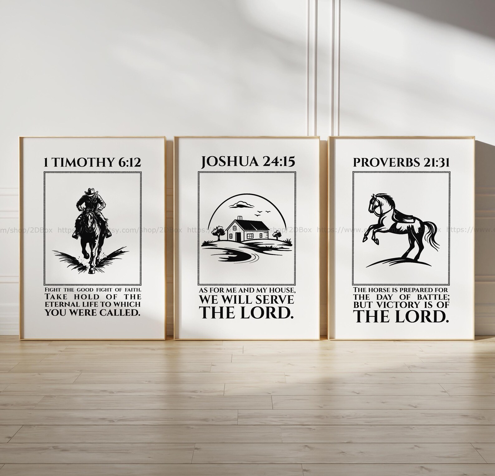 Black and White Western Scripture Prints Bold and Masculine Jesus ...