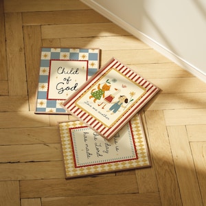 Arte mural de niño de Dios, lindas citas bíblicas para niños, arte mural cristiano para niños, afirmaciones, carteles de las Escrituras motivacionales, habitación infantil y guardería. imagen 3