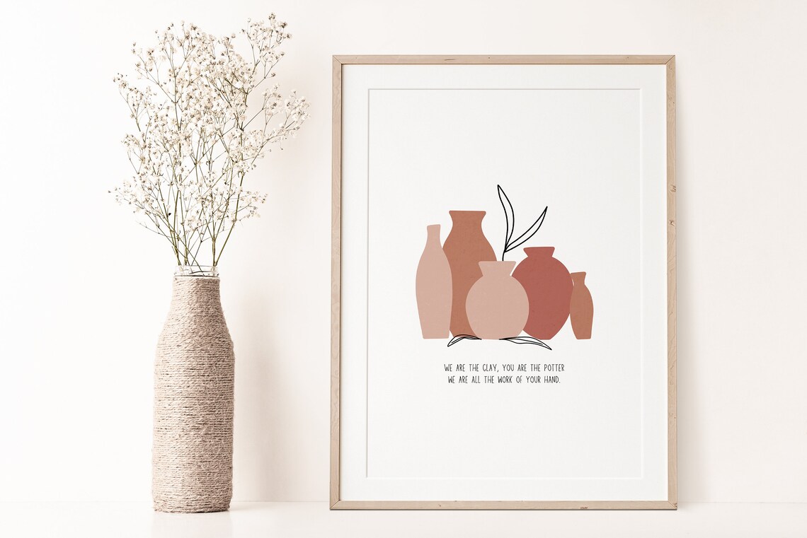 Modern Christian Decor Boho Scripture Wall Art We Are the Etsy