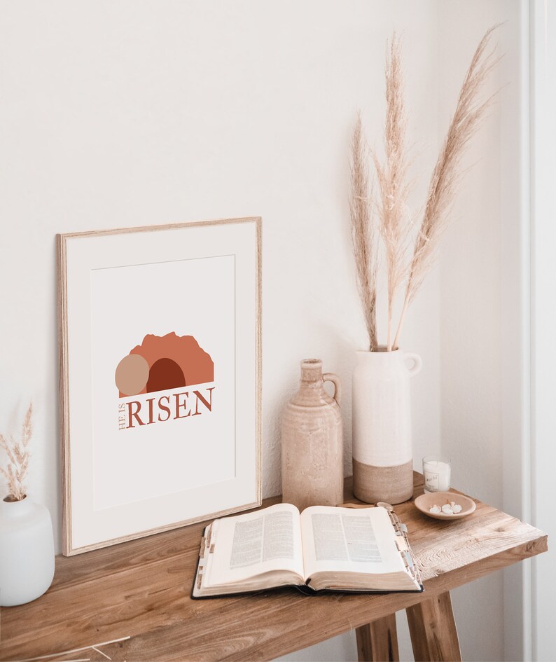 He is Risen Wall Art Resurrection Prints Easter Wall Art Etsy