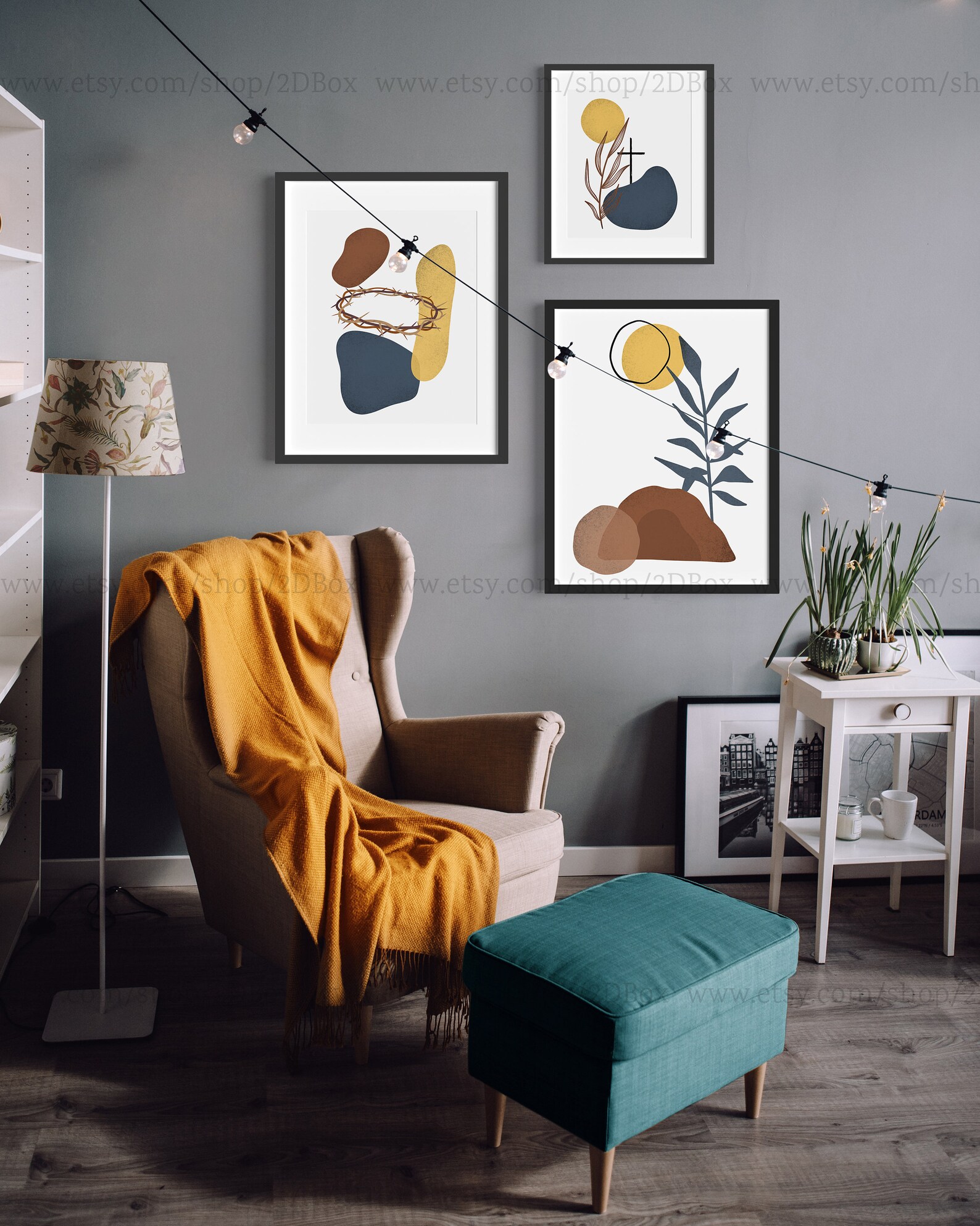 Abstract Christian Wall Art Set Minimalist Religious Prints - Etsy