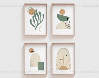 Salvation Story Wall Decor | Creation, Fall, Redemption, Restoration Poster | Scripture Modern Minimalist Decor | Green Bible Verse Artwork