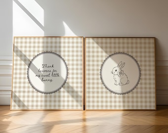 Bunny Nursery Print, Rustic Christian Nursery Decor (Digital Download)