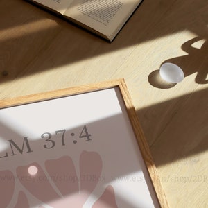 Set of 3 Pastel Pink Christian Prints Psalms Collection, Pink Christian ...