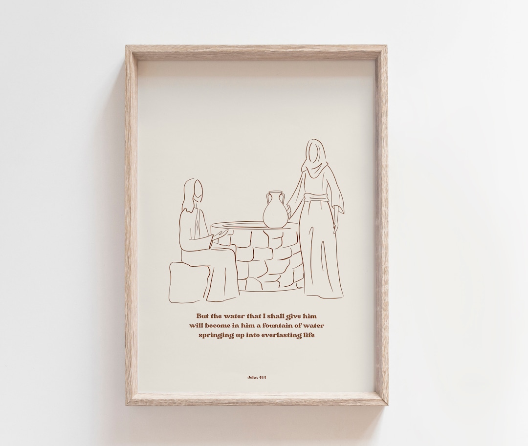Christian Print | Christian Wall Art | Jesus and the Samaritan Woman ...