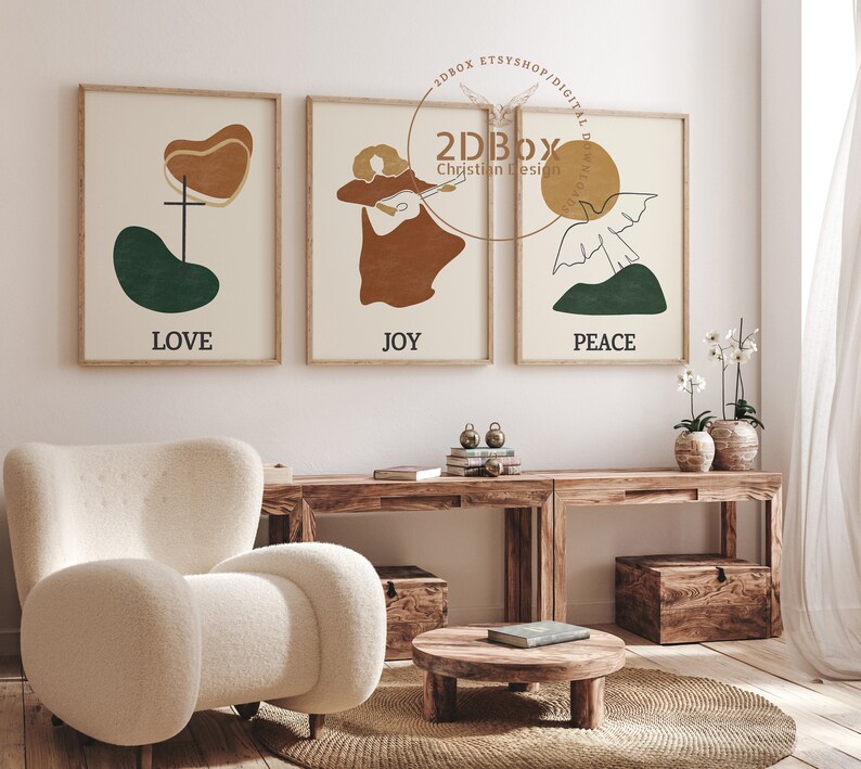 Fruit of the Spirit Wall Art Minimalist Abstract Christian Etsy