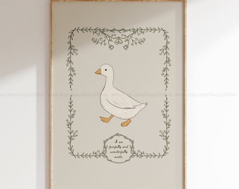 Fearfully and wonderfully made Christian Nursery Decor Rustic Christian Printable Cottagecore Baby Room Decor Duck Nursery Theme Prints