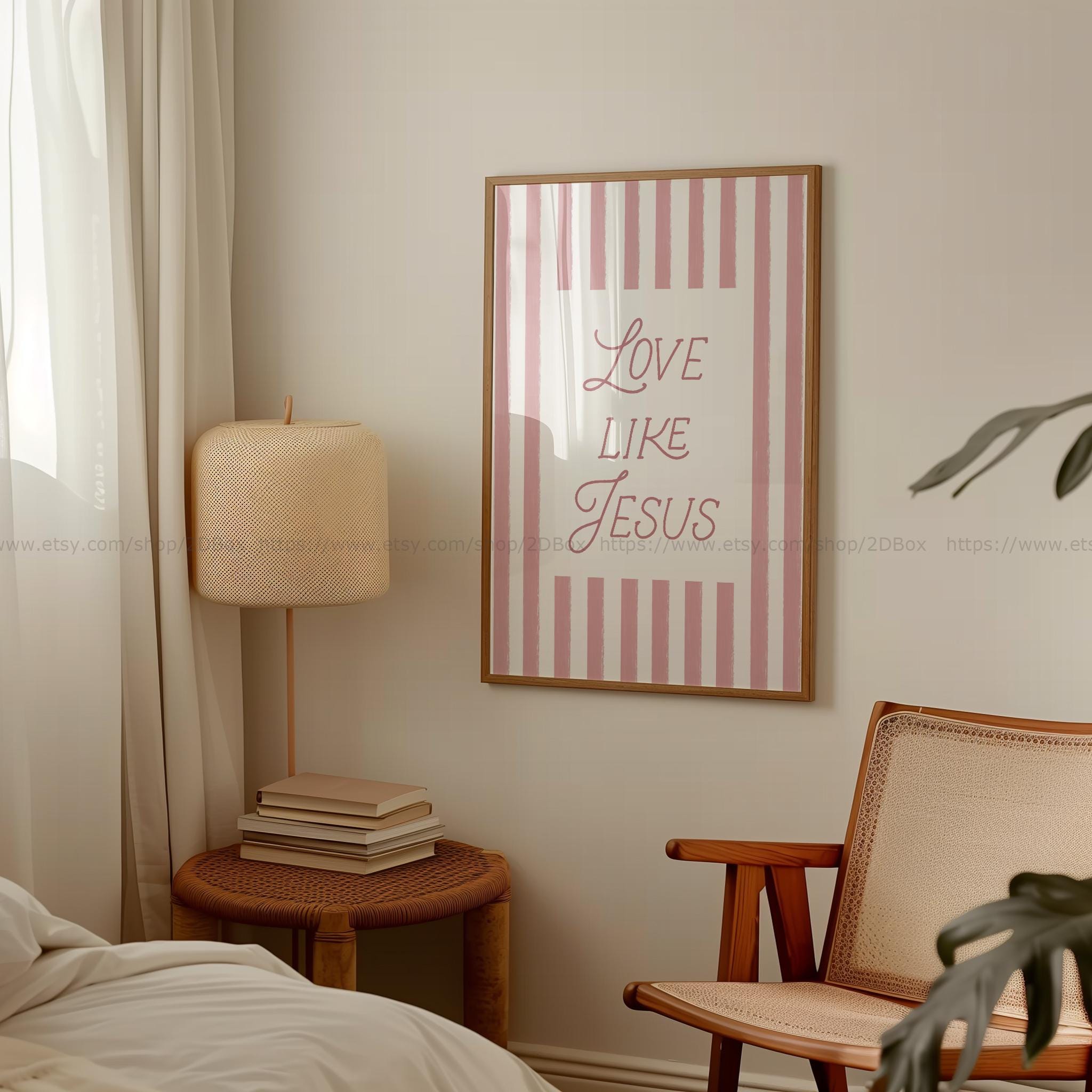 Christian Floral Art Set Pink Bible Verse Wall Art Christian Girl Wall ...