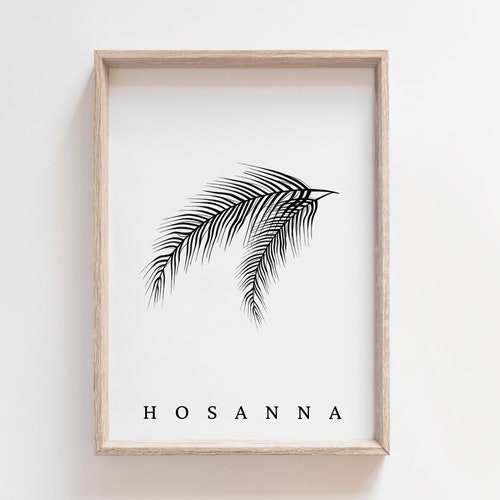 Hosanna Print Printable Easter Day Bible Verse Wall Church - Etsy