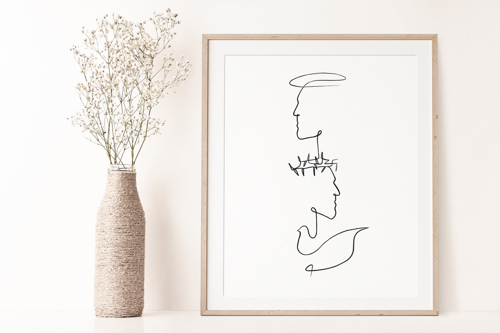 Holy Trinity Line Art Christian Prints Father Spirit Son | Etsy Canada