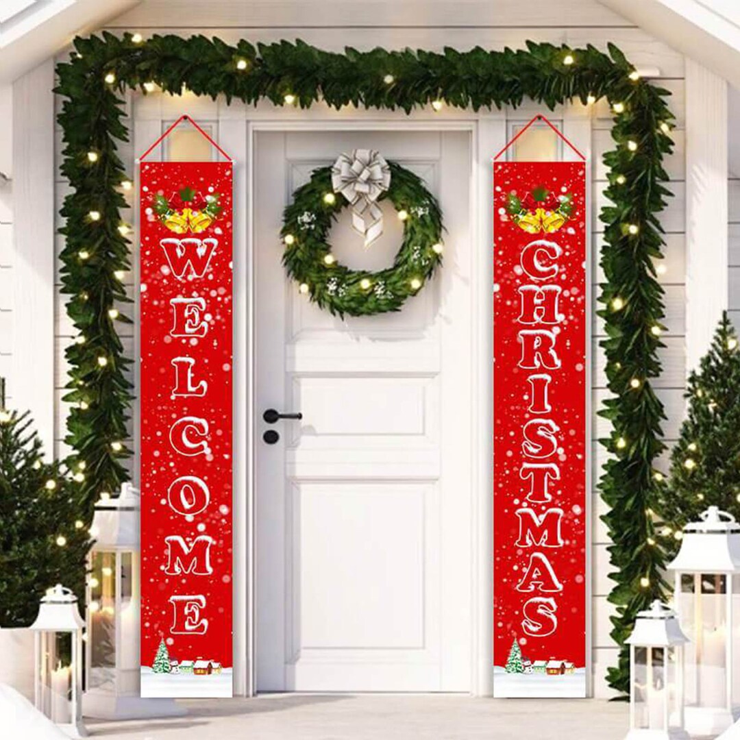 Outdoor Christmas Banner for Homechristmas Porch Signrustic Etsy