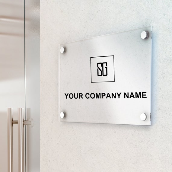 Custom Acrylic Business Logo Signcustom Laser Cut Logo Etsy