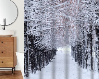 Yeele Winter Country Landscape Shower Curtain Polyester Christmas Eve Snowy Scenery Wooden House Warm Cooking Smoke Happy Animal Birds Snowflake Moon Bathtub Accessories with 12Hooks,66x72in Yeele Winter Country Landscape Shower Curtain Polyester Christmas Eve Snowy Scenery Wooden House Warm Cooking Smoke Happy Animal Birds Snowflake Moon Bathtub Accessories with 12Hooks,66x72in