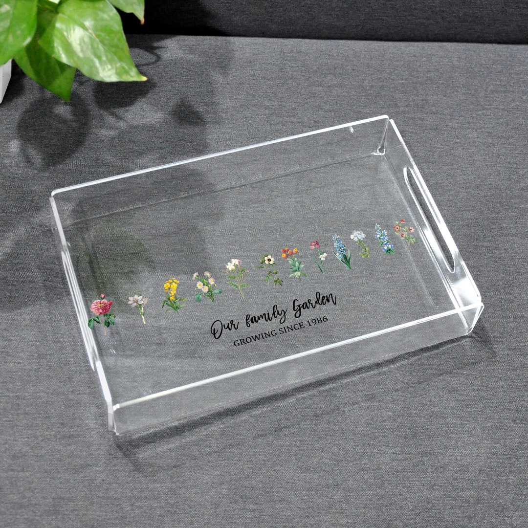Clear Serving Tray Acrylic Serving Trays With Handles Etsy