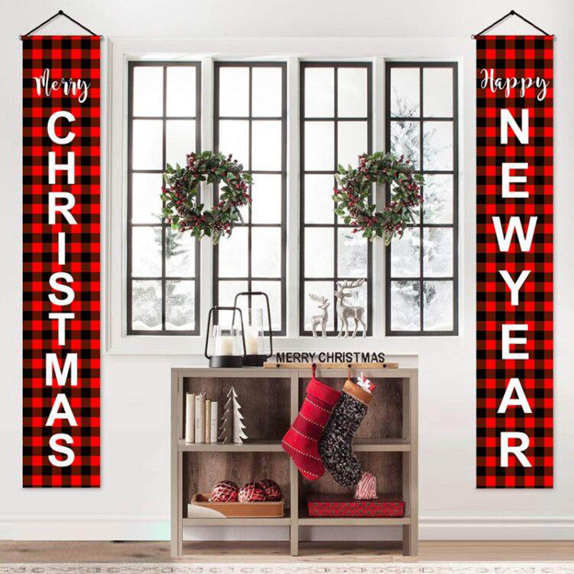 Outdoor Christmas Banner for Homechristmas Porch Signrustic Etsy