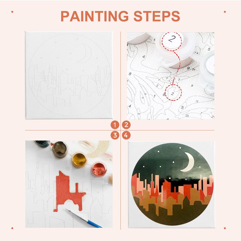 Paint by Numbers Kit for Kids or Beginnerswolf in the Etsy