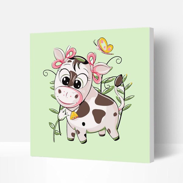 Paint by Number Cow Etsy