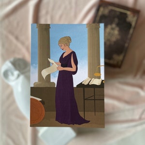 athena, greek goddess of strategy & wisdom, greek mythology, goddess art, perfect for mythology fans, matte print