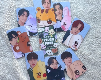 Paquete de peluche de Atiny — Tarjetas de fan art de Ateez: regalo de K-Pop Atiny