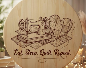 Quilting SVG Laser File Quilt Quote Laser Engraving File Design for Cutting Board SVG