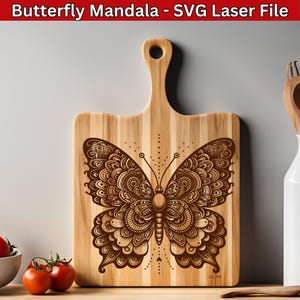 Arquivo SVG de borboleta, arquivo laser de borboleta para gravação em madeira, arquivo de corte a laser de borboleta, tábua de corte vetorial de borboleta com design de borboleta SVG