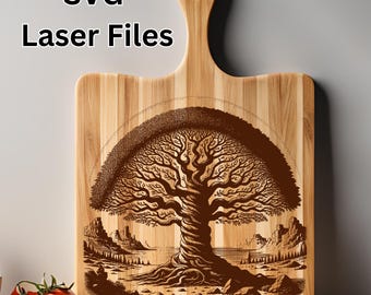 Tree of Life SVG, Laser Engraving File for Wood Cutting Board, Tree Laser File Instant Download Vector File - Buy 3 or More get 50%OFF