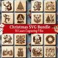 Christmas SVG Bundle Laser Files, Christmas Tree, Santa, Snowman, Reindeer & More : 16 Engraving Design for Cutting Board Gift product logo