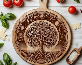 Tree of Life SVG Laser File: Engraving Design for Cutting Board