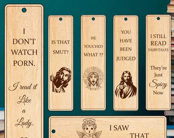 Smut Bookmark SVG Bundle, Laser Cut files Bookmark Template, Laser engraving files, Funny Teacher Gift SVG