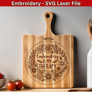 Stickerei Zitat SVG Laser-Datei für Schneidebrett Gravur Design, Nähen Liebhaber Gravur-Datei, Kreuzstich Stickrahmen Vektor-Datei