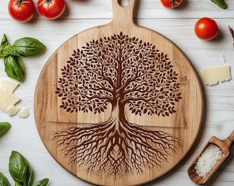 Tree of Life SVG File Laser Engraving File for Wood Cutting Board SVG Tree Laser File Tree of Life Vector File - Buy 3 or More get 50%OFF