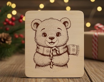 クマのクリスマススタンディングセットファイルSVG、エルフ、セーター