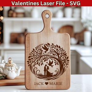 San Valentino SVG per file laser SVG per tagliere, San Valentino SVG, file laser di San Valentino per tagliere di salumi, regalo personalizzato SVG Laser