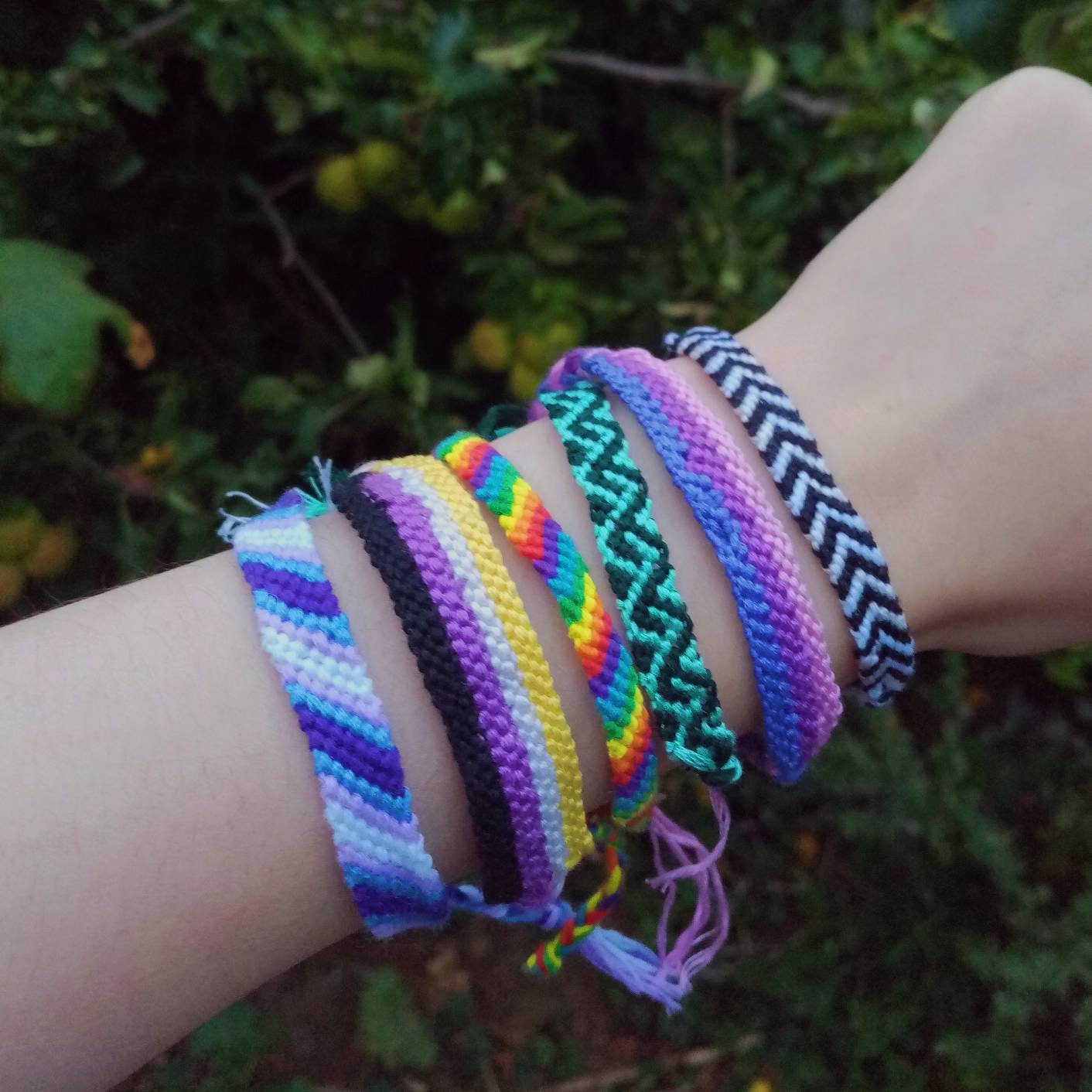 Candy stripe bracelet custom woven bracelet stripe Etsy