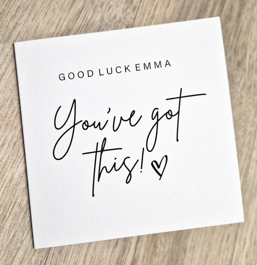 Good Luck You've Got This Card Personalised 6x6 White - Etsy
