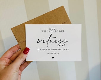 Personalised will you be our witness print - witness proposal - wedding proposal