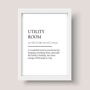 Utility room print
