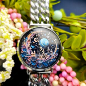 Orologio da polso The Moon & The Stars 3 - Orologio da donna - Orologio inciso
