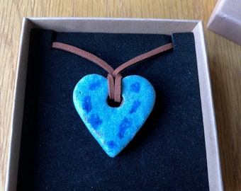 Turquoise Granite Heart Pendant